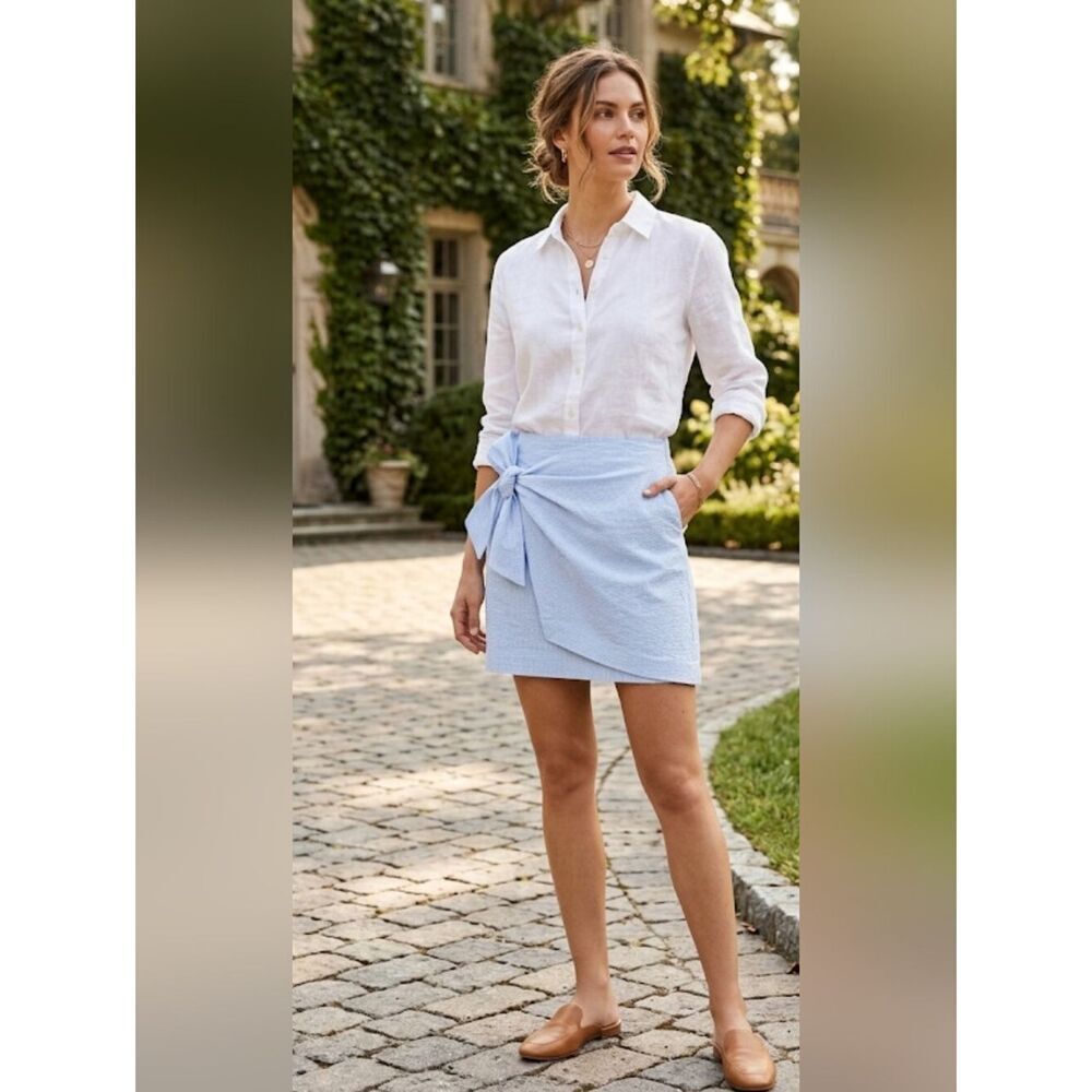 Ann Taylor LOFT Skirt Light Blue Sz 2